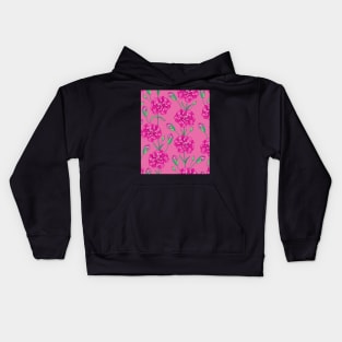 Carnation Flowers Pattern Kids Hoodie